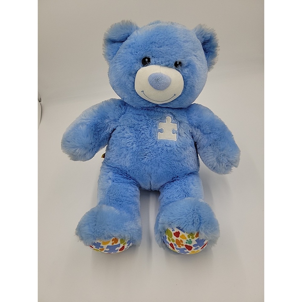 Build A Bear BAB Autism‎ Speaks Awareness Blue 16" Plush Puzzle Paws